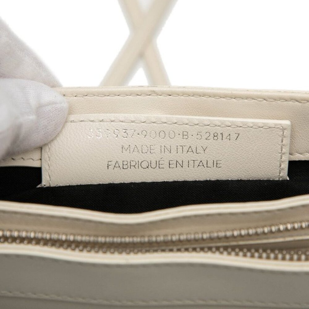 Balenciaga Navy Pochette Crossbody Bag White Leather - Picture 7 of 8